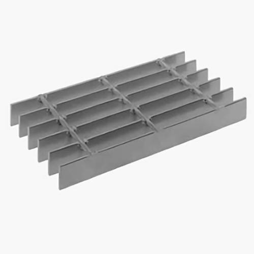 Welded grating with plain surface