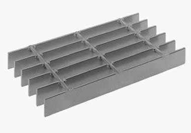 Welded grating with plain surface